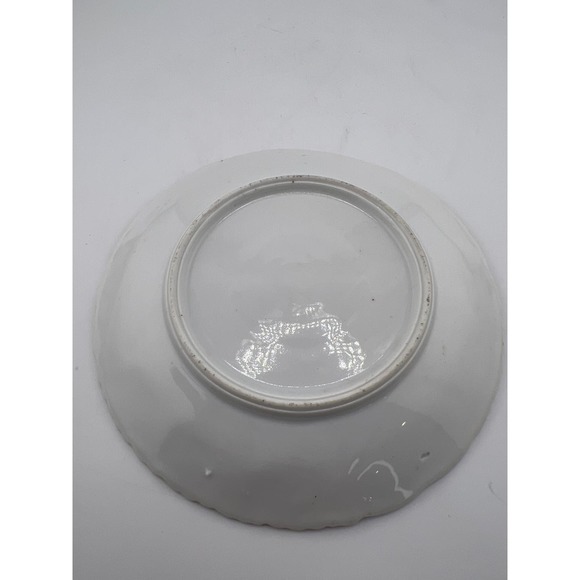 Prussia Floral Plate Unmarked Antique Gold Purple - Picture 5 of 7